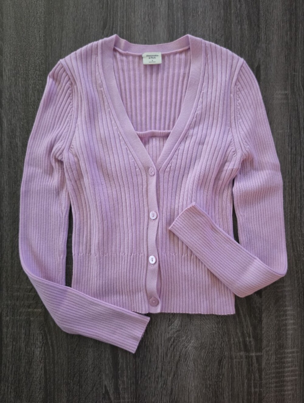 NEW Abercrombie & Fitch Soft Ribbed Cardigan Matching Set